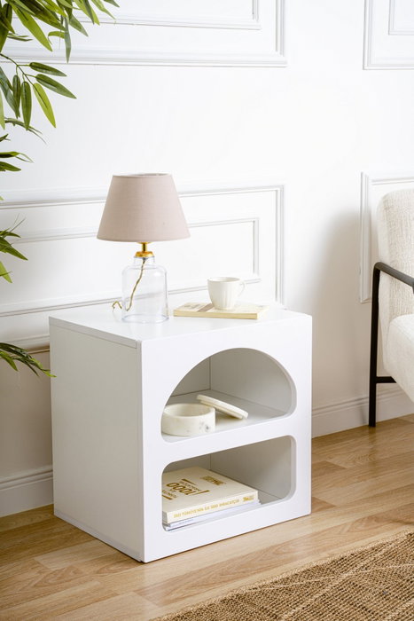 Hanah Home Lorin Mesita de Noche Blanca Hanah Home Lorin Mesita de Noche Blanca